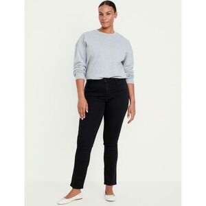 Old Navy Wow Straight Ankle Jeans Black High Waisted Size 18 Regular